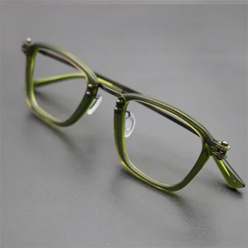 Titânio Óculos de Cone Mulheres Miopia Quadro Japonês Artesanal Acetato de Leitura Para Homens de Óculos Prescripion Gafas oculos de grau