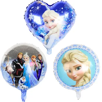 18inch Disney Congelado de Alumínio Balões Princesa Elsa Anna Crianças de Aniversário, Decorações de Balões Bonito Fornecimentos de Terceiros Menina Brinquedos