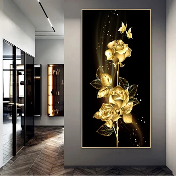 Arte moderna e Elegante Lotus Tela de Pintura de Parede, Imagens de Arte para a Sala de Decoração de Casa (Sem Moldura)