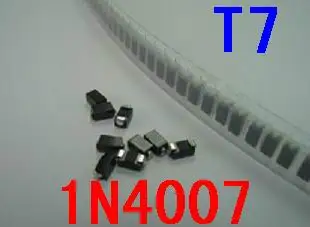 100PCS diodo 1n4007 in4007 t7 sod123 1206 volume