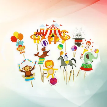 Circo Bolo De Aniversário, Festa De Carnaval Primeira Topper Decoração Palhaço Decorações Tema De Suprimentos