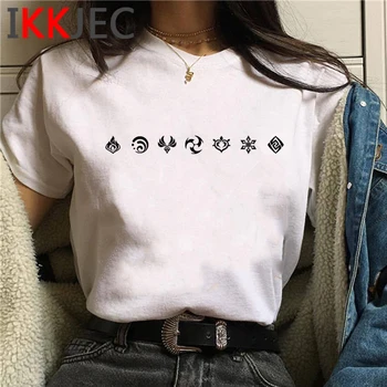 Genshin Impacto camiseta t-shirt masculina harajuku kawaii ulzzang gráfica tees japonês estética tshirt roupas de streetwear