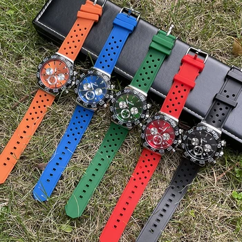 SWISH Relógio Masculino Homens de Quartzo de Silicone Vermelho Relógios de Marca Top de Luxo Sport Homens de Pulso Relógio Masculino Cronógrafo Relógio de 24 Horas