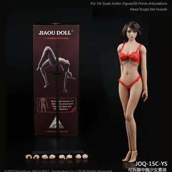 NOVO JIAOU BONECA 3.0 Escala 1/6 corpo feminino modelo destacável pés médio seios pálidos de bronzear a pele perfeita figura de ação