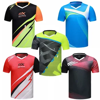 Secagem rápida de Tênis de esporte camisa,Badminton camisas para Homens,executando camisa mulheres, tênis de mesa jersey,Fitness esportes de formação tshirts