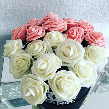 10 Peças / Pack de 8 cm de Casa Flores Decorativas 11 Cores de Espuma PE Artificial Rosa Flores Para Casamento de Dia dos Namorados Decoração