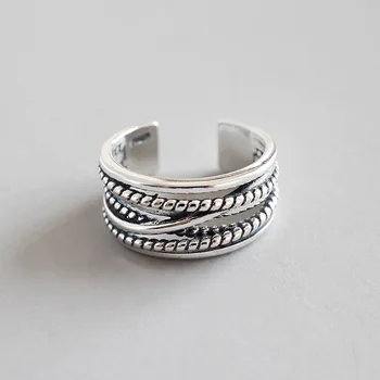 Boêmio, Punk, Vintage Cor de Prata Grande Multi-camada de Anéis para as Mulheres Retro Jóias Instrução Dedo de Tamanho Ajustável Anéis