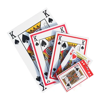 4 Tamanho Gigante Cartas De Baralho Completo De Bloqueio De Borda Padrão De Impressão Grande Novidade De Poker Super Grande Índice De Cartas De Jogar Divertidos Jogos De Mesa Adereços