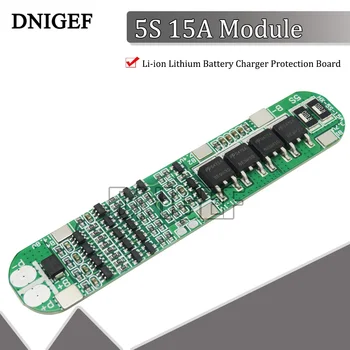 DNIGEF 5S 15A Li-ion de Lítio Carregador de Bateria com a Protecção Bordo 7.4 v 8,4 V 18650 bms pcm para a Bateria do li-íon