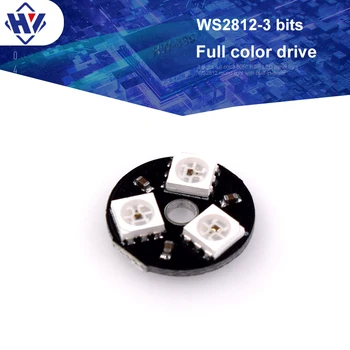 5pcs/monte WS2812-3 bit RGB LED circular smart full-color luz interna driver adequado para o Arduino ou ESP8266 conselho de desenvolvimento