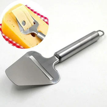 De aço inoxidável de prata queijo descascador de queijo corte faca de cozinha queijo ralar queijo assando ferramenta