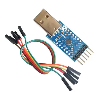 USB 2.0 para UART TTL 6PIN Módulo Conversor Serial CP2104 STC PRGMR Substituir CP2102 Com a Dupont, Cabos de DIY