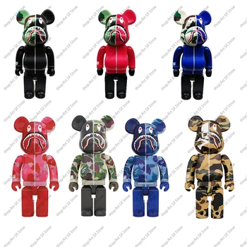 Bearbricklys 400% 28cm Pérolas Coloridas Pvc Figuras de Ação Blocos de Urso Bonecas Decoração Modelos Amigos Brinquedos Presentes de Natal Kawaii