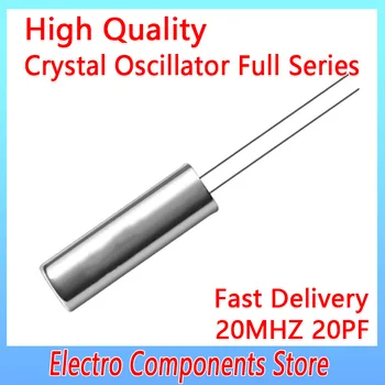 10PCS/Lot 2 pinos 2060 20MHZ Frequência do Ressonador Oscilador de Cristal de Quartzo Cylender 2*6 20PF ±20 PPM Para o Relógio e Microcomputador