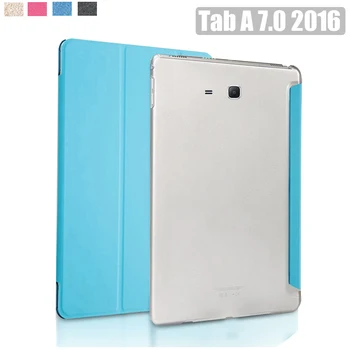 Tablet Case para Samsung Galaxy Tab Uma 7.0 T280 T285 SM-T280 SM-T285 de 2016, Caso de Couro do PLUTÔNIO de Dobramento Ficar Smart Case Para Guia A7
