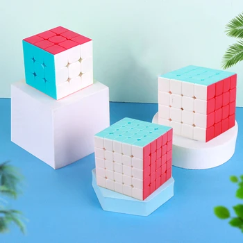 qiyi guerreiro s 3x3x3 velocidade cubo mágico stickerless 4x4x4 profissional de quebra-cabeça mágico cubo 5x5x5 suavemente cubos de brinquedos educativos
