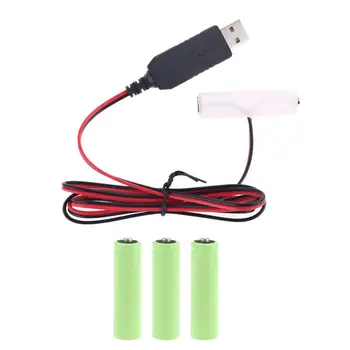 LR6 AA Battery Eliminator USB Cabo de Alimentação Substitua o 1-4pcs de 1,5 V Pilhas AA