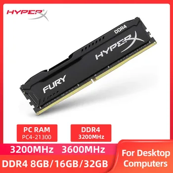 Memoria RAM DDR4 32GB 16GB 8GB 3200MHz 3600MHz PC4-25600 28800 DIMM ambiente de Trabalho 1.2 V 288Pins para área de Trabalho da Memória HyperX Fúria