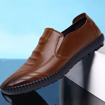2019 novo casuais sapatos de primavera e outono, sapatos PU homens sapatos de couro zapatos de hombre de sapatos de luxo
