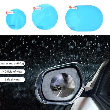 2pcs/conjunto de Espelho Retrovisor de Carro Membrana Impermeável Motocicletas Automática de Anti-embaciamento Anti-Reflexo Filme Adesivo de PET Transparente Filme Adesivos