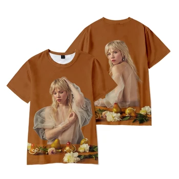 Carly Rae Jepsen Tshirt Crewneck de Manga Curta Mulheres Homens T-shirt Cantora Pop Americana 2022 Estilo Casual 3D Roupas