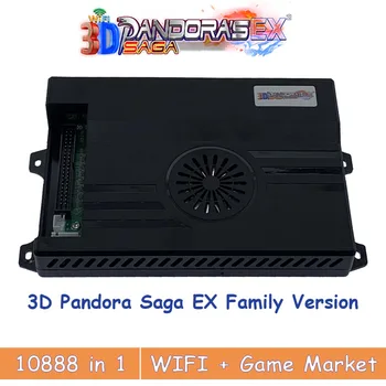 3D Pandora Saga Caixa de EX2 10888 em 1 de Arcade DIY Kit de Jogo de Console de 8 Forma de Joystick do Diodo emissor de Luz do Interruptor de Botão de pressão Armário Tampo