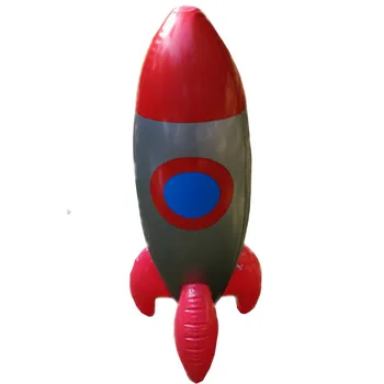 Brinquedos infláveis Inflar Red Rocket Modelo de Brinquedos de Crianças, Festa de Aniversário, Decoração, Brinquedos Astronauta Espaço Nave espacial 103*28 CM
