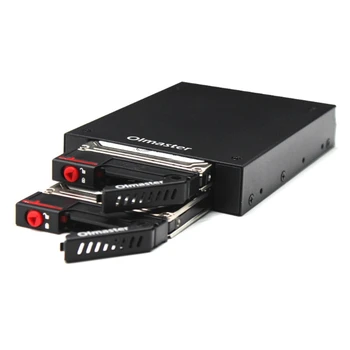 OImaster 2 Baias de 2,5 polegadas SATA HDD SSD, disco Rígido Móvel Rack Traseiro com Bloqueio de Chave de Armário de Apoio Função Hot-swap