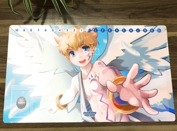 Anime Digimon Duelo Playmat Lucemon Trading Card Game Mat DTCG CCG Tapete de Rato de Secretária Almofada de TCG de Jogos Joga Mat & Cartão de Zonas de Livre Saco