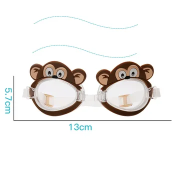 Crianças Óculos de Natação Cartoon Padrões de Sílica Gel Feito de HD Anti-nevoeiro Animal Interessante Padrões de Óculos de Natação