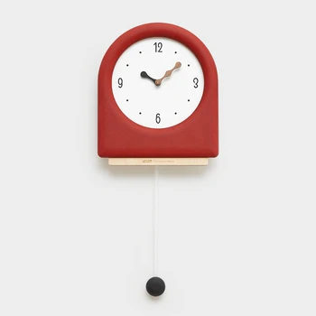 Sem Furos Líquido Vermelho De Moda Nordic Light Luxo Relógio De Parede Da Sala De Estar, Relógio De Parede Decorações