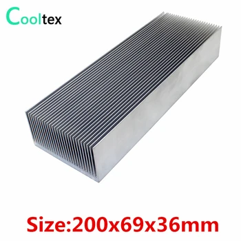 (10pcs/lot) 200x69x36mm dissipador de Alumínio do Dissipador de Calor do radiador para o chip LED Eletrônico cooler de refrigeração