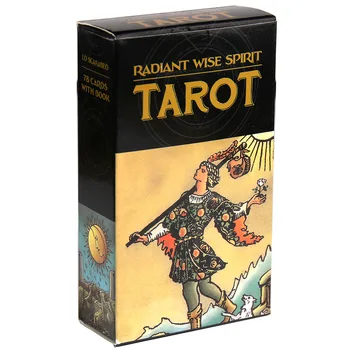 Radiante Sábio Espírito Mini Cartão de Tarô Oracle Cartas de Tarot Decks com Guia de Astrologia, Gato Jogos de Tabuleiro
