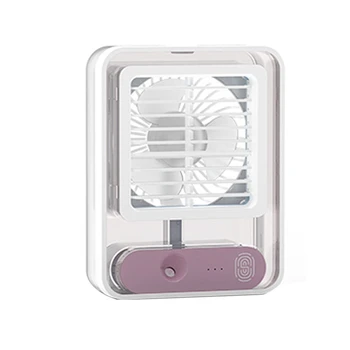 Pessoal pequeno Ventilador de Mesa Com Pulverizador da Névoa,da Noite do DIODO emissor de Luz,de Água Elétricos Nebulização Ventilador,Ventilador Portátil Recarregável USB