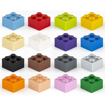 500pcs 2x2 Pontos em Massa de Blocos de Construção de Espessura Figuras Tijolos Educacional Criativo Brinquedos de Plástico para as Crianças Compatível Com 3003