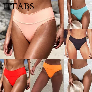 ITFABS 2019 Novo, de Duas peças, Separa as Mulheres de Biquíni Cintura Alta Underwear, Beachwear Maiô S-XL