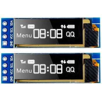 1pc I2C OLED Display LCD Módulo de 0.91 Polegadas I2C SSD1306 OLED Módulo Branco/Azul Driver de Tela DC 3.3~5V para Arduino