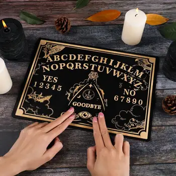 12inch de Madeira Adivinhação Pêndulo Conselho Gravado Magic Board OuijaBoard Metafísica Mensagem-de-Bruxa Pêndulo Kit da Placa de