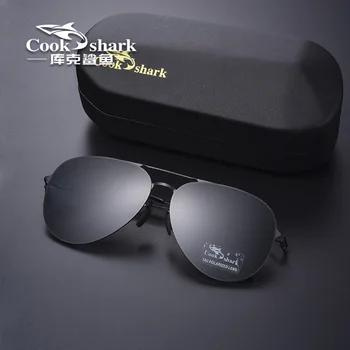 Cozinhe tubarão novo preto super Óculos de sol dos homens tendência de condução do motorista de óculos especiais, os Óculos de sol Polarizados homens