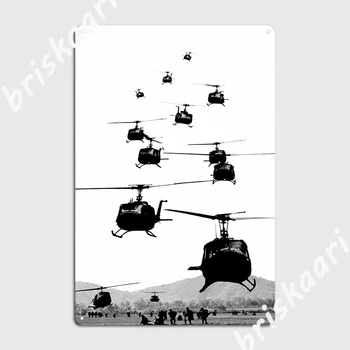 Uh1 Helicópteros Huey Cartaz Placa De Metal Clube Barra De Placas Concepção De Estanho Sinal Cartaz