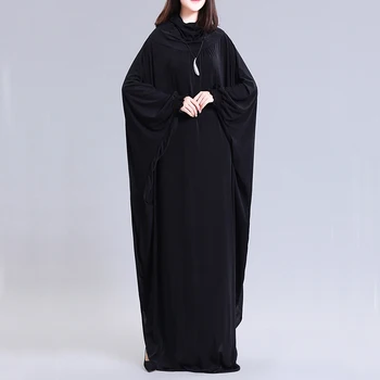 Elegante Eid Djellaba Longa Vestimenta Muçulmana Moda Hijab Dubai Abaya Kaftan Mulheres Islã Roupas Turquia África Para Senhoras Musulman