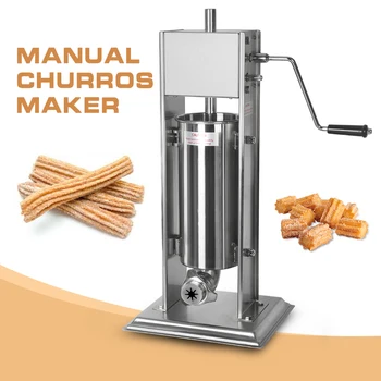 Manual de Churros Maker 5L 4 Bicos de Aço Inoxidável Lanches Máquina Vertical espanhol Churrera Máquina Comerciais Pesados de GNL-5