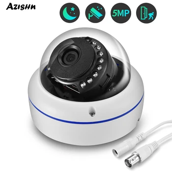 AZISHN 5MP AHD Câmara de 2,8 mm Lente Exterior/Interior 15pcs IR LEDS de Visão Noturna de Vigilância da Segurança da Abóbada AHD CCTV Veio Alertas de e-Mail