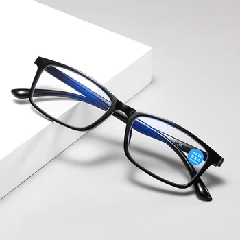 Novo Anti Blue-Ray Óculos de Leitura Unissex TR90 Lupa Óculos de 200 Graus Presbiopia Óculos +2.0 Dropshipping