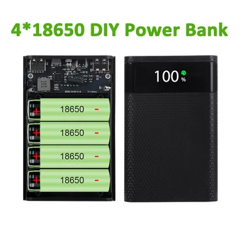 Banco de potência Super Rápido Chargeing DIY 25W QC3.0 2.0 PD3.0 2.0 Bateria de Armazenamento de Caixas de 18650 LED PoverBank Sem Bateria Para XIAOMI