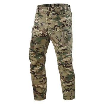 Homens do Tático Militar Calças IX9 de Camuflagem de Assalto Impermeável e Resistente ao Desgaste Calça Multi-bolso SWAT Exército de Calças compridas