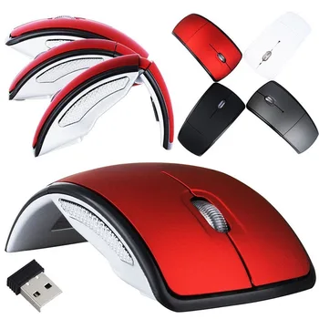 Arco 2.4 G sem Fio Dobramento Mouse sem fio Mouses USB Dobrável Receptores de Jogos de Computador para computador Portátil Acessório