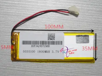 bateria do tablet 3.7 V bateria de lítio do polímero 5035100 0535100 MP5 MP4 produtos digitais 1800MAH