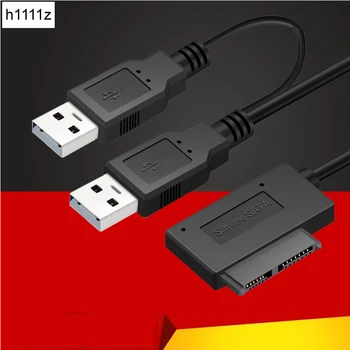 USB2.0 a 6+7 13Pin Slimline Slim Cabo SATA Com USB 2.0 Externo Fonte De Alimentação Portátil de CD-ROM, DVD-ROM ÍMPAR Conversor Adaptador