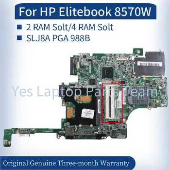690643-001 690642-001 Para HP Elitebook 8560W 8570W Laptop placa-mãe 690642-501 2/4 RAM Solt SLJ8A 01017600 Notebook placa-Mãe